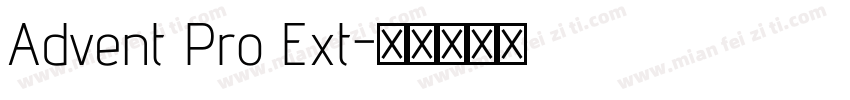 Advent Pro Ext字体转换